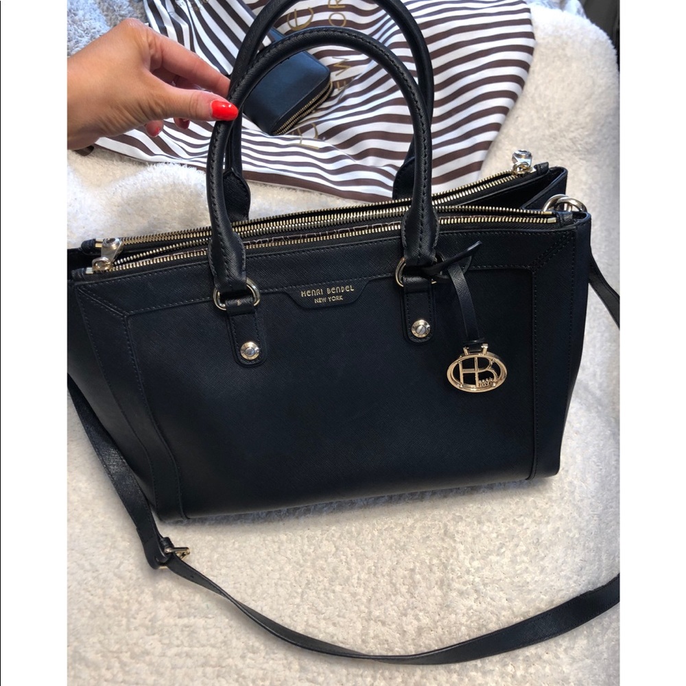 Henri Bendel Black Satchel bag with strap
